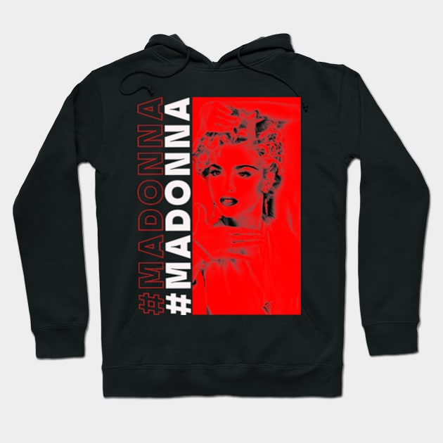 MADONNA PORTRAIT RED SPACE Hoodie by MiaMagic